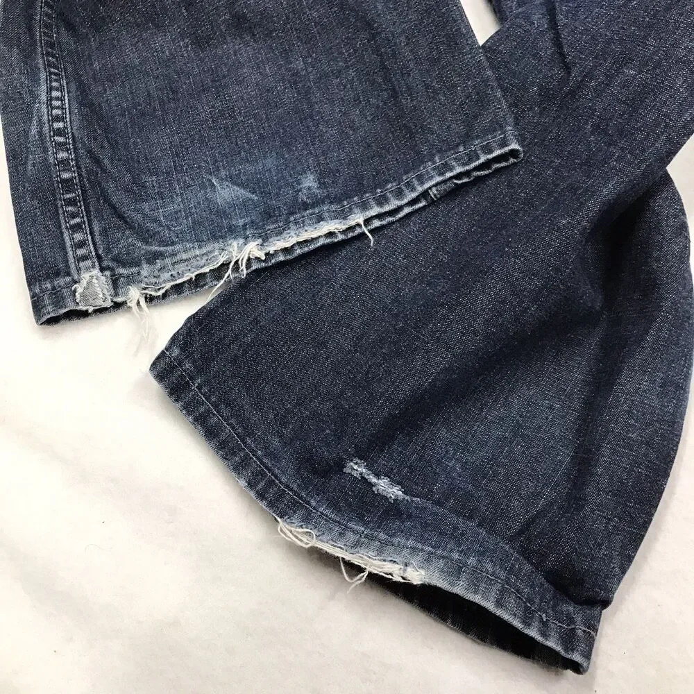 Y2K LEVIS SILVERTAB Boot Fit Jeans Men 36x30 Dark Distressed Made in Mexico '01